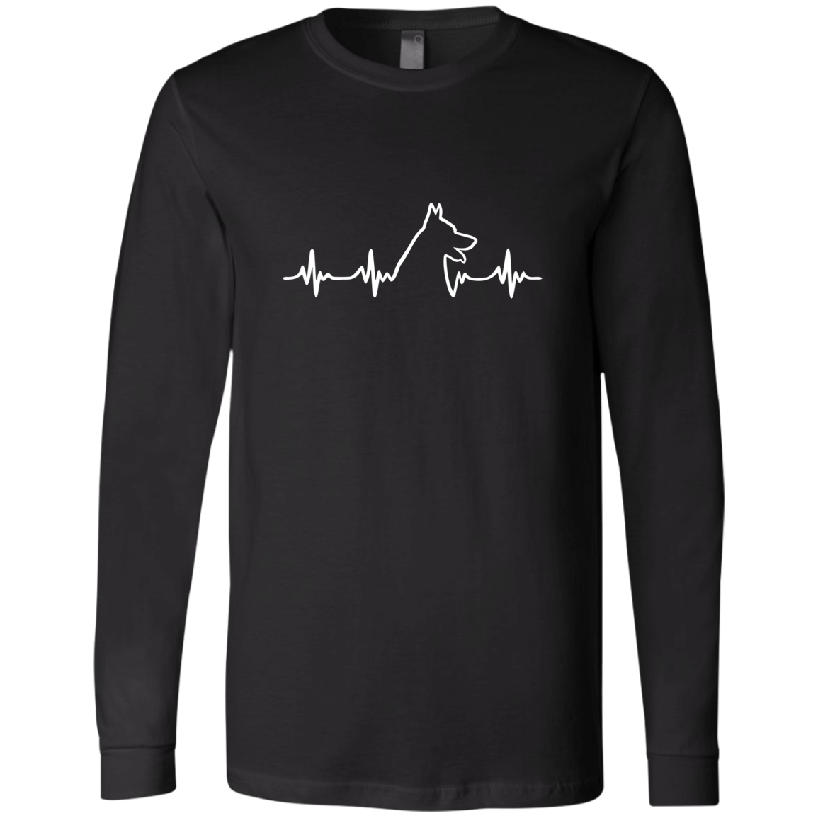 German Shepherd Heartbeat Long Sleeve T-Shirt