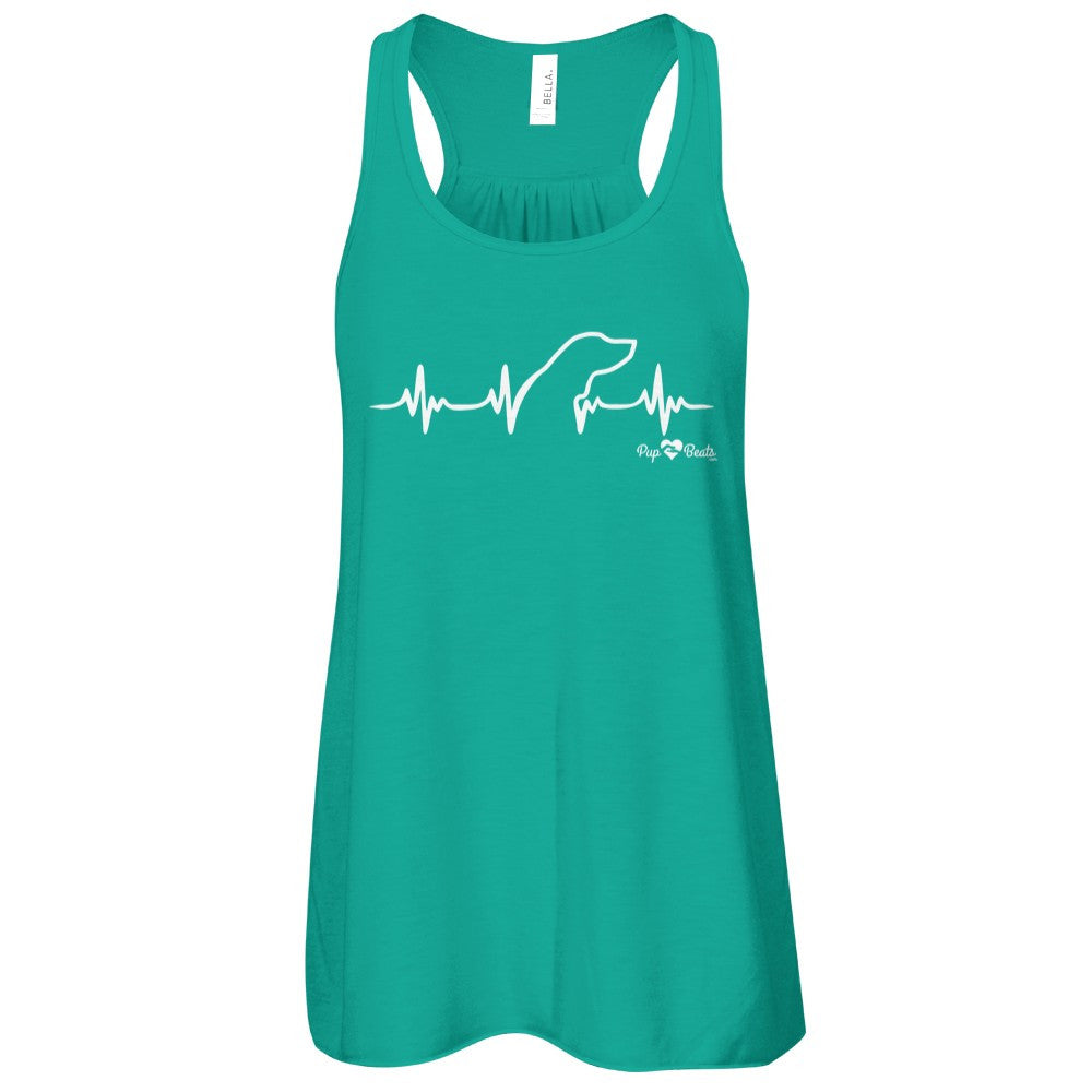 Coon Dog Heartbeat Flowy Racerback Tank