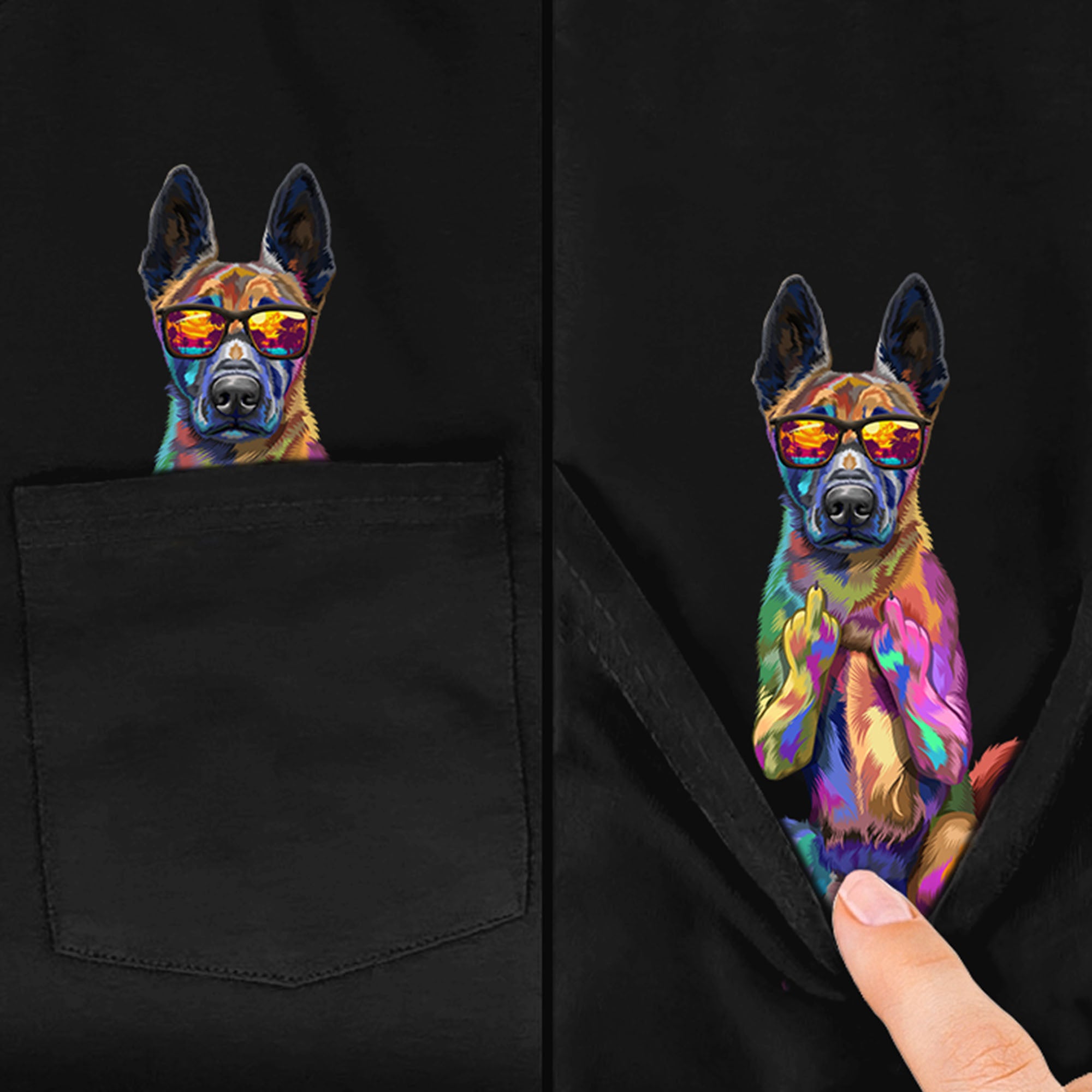 Funny Malinois Pocket T-Shirt