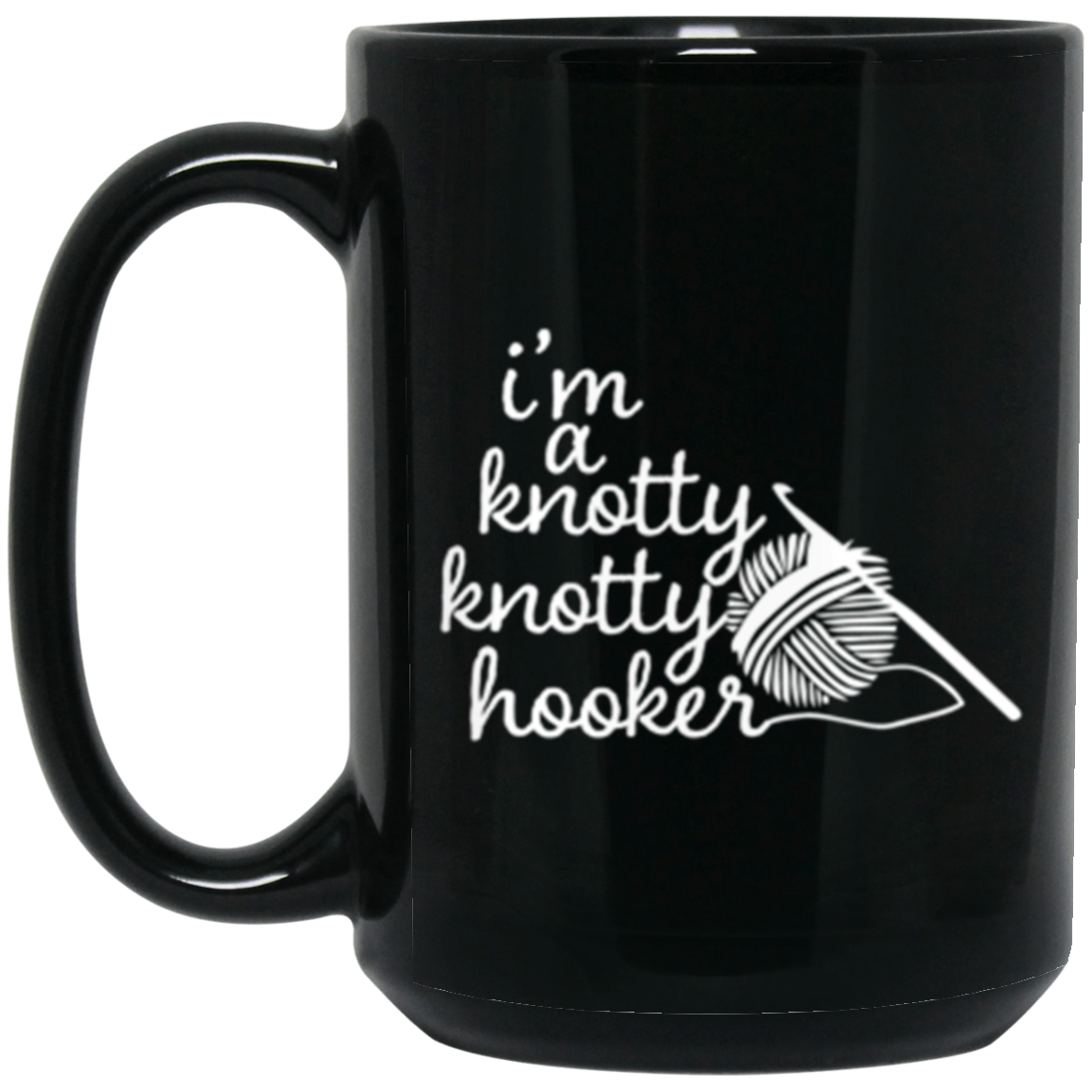 Knotty 15 oz. Black Mug