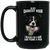 Darkest Hour Border Collie 15 oz. Black Mug