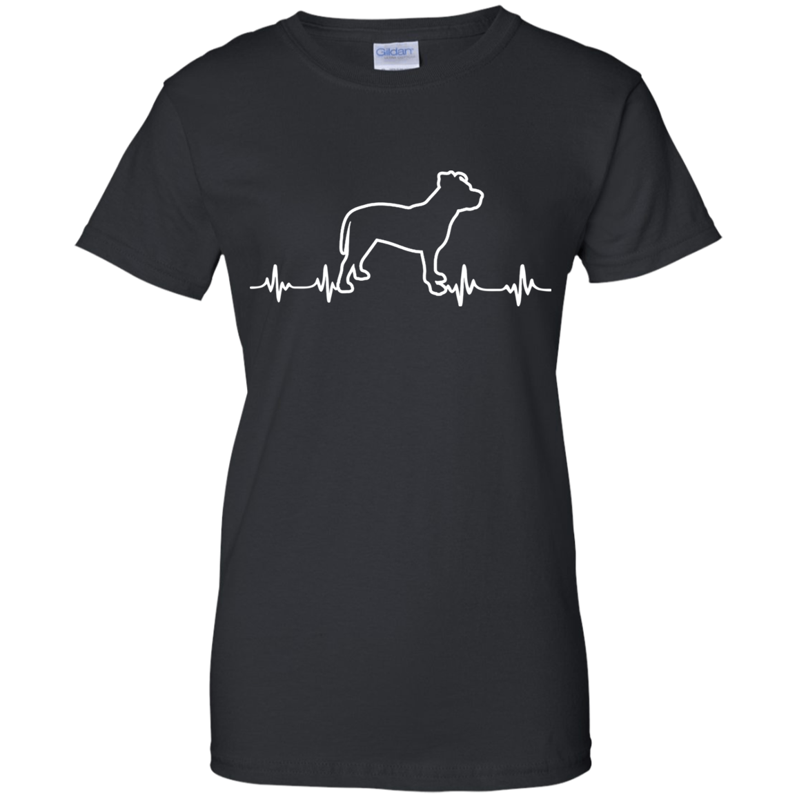 Pit Bull Heartbeat Ladies' T-Shirt