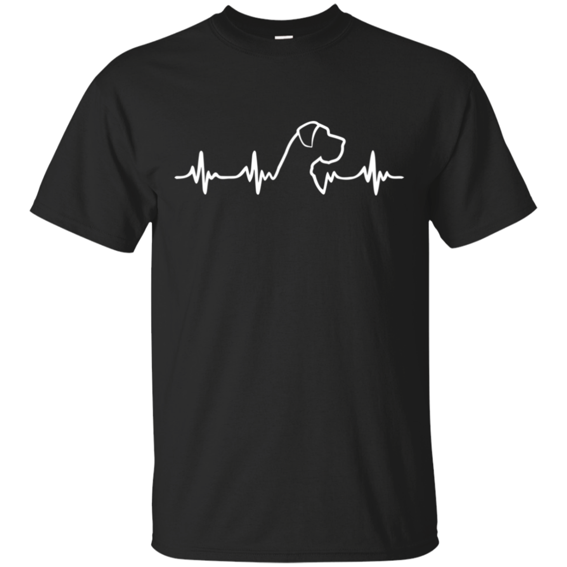 Great Dane Heartbeat Natural Ears Unisex T-Shirt