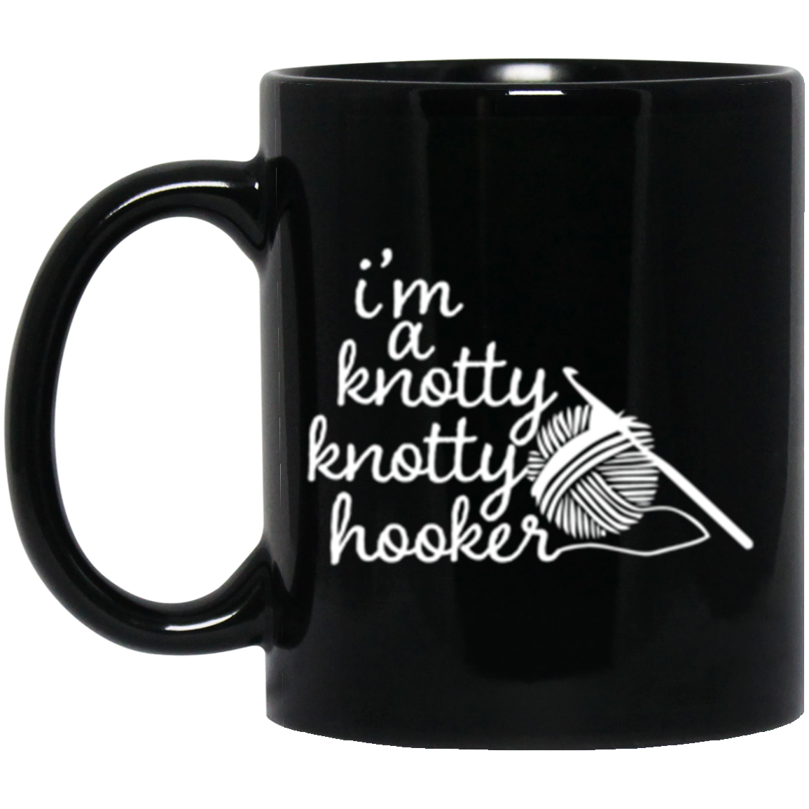 Knotty Knotty 11 oz. Black Mug