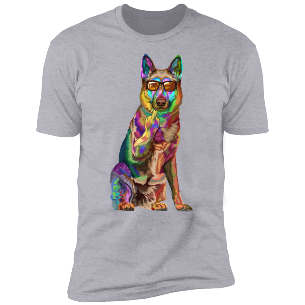 Middle Finger German Shepherd Short Sleeve T-Shirt