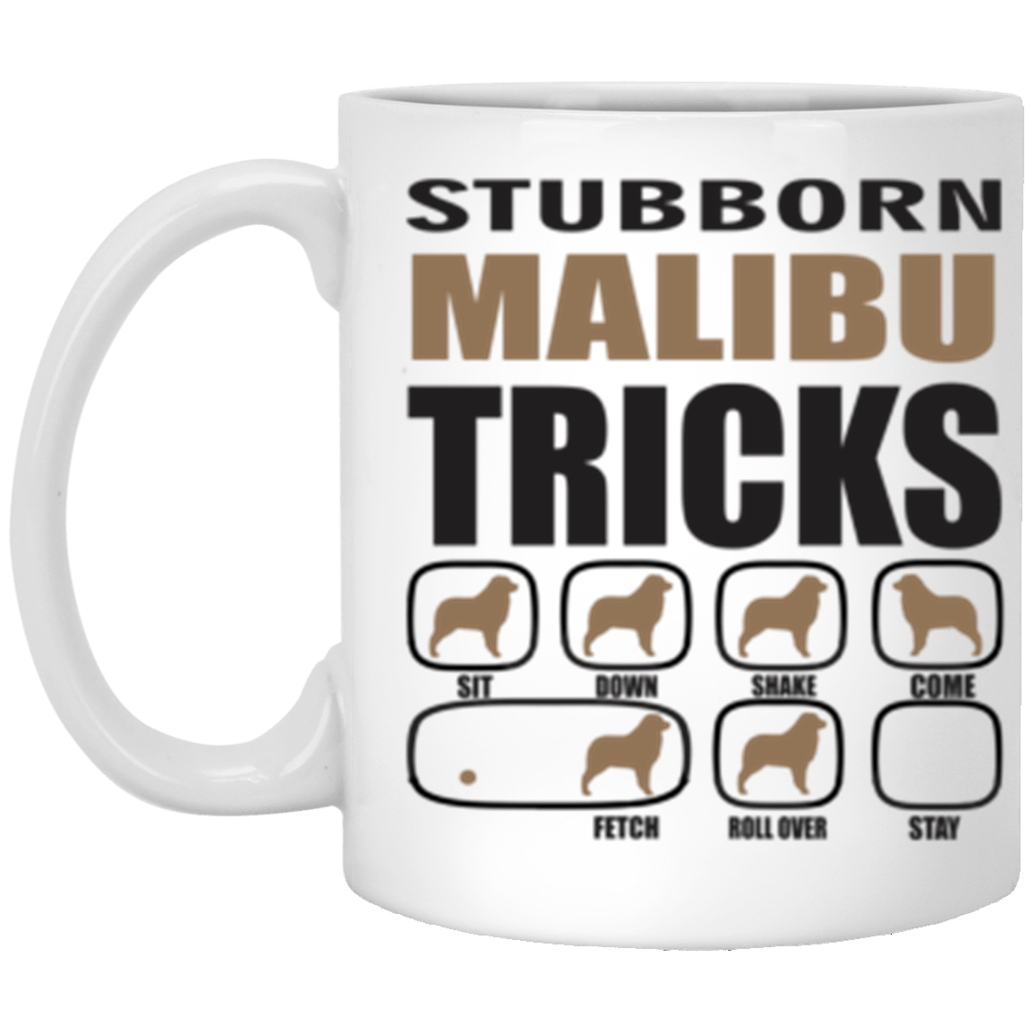 Malibu Aussie 11 oz. White Mug