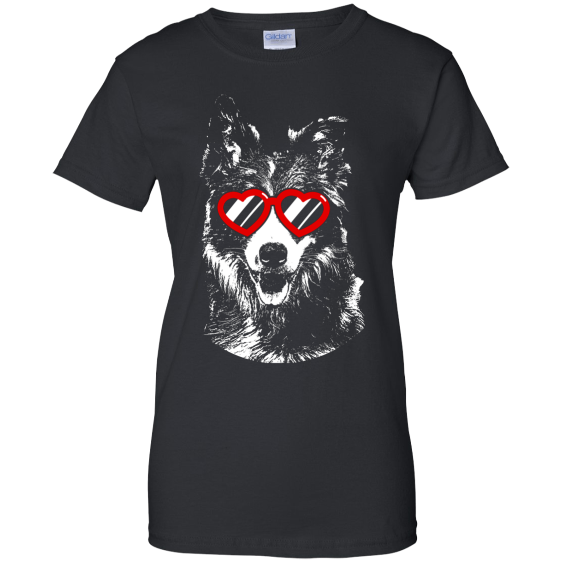 Sharing the love Border Collie Ladies' T-Shirt