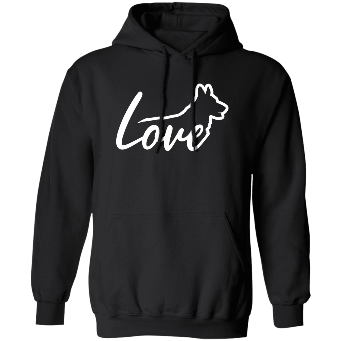 German Shepherd Love Silhuette Pullover Hoodie