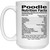 Poodle Nutri Facts 15 oz. White Mug