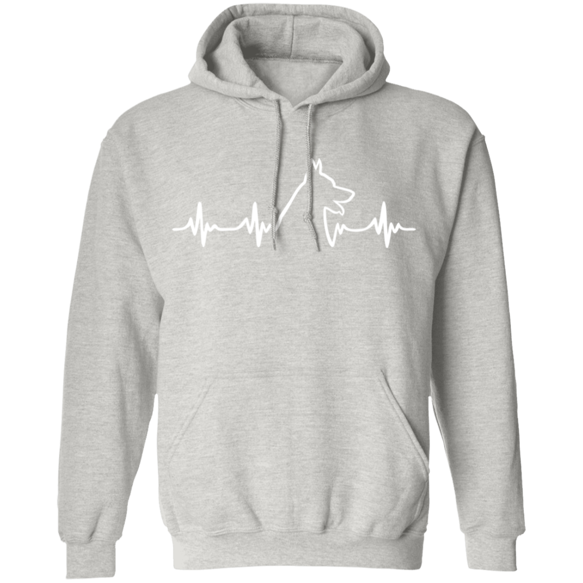 German Shepherd Heartbeat Pullover Hoodie