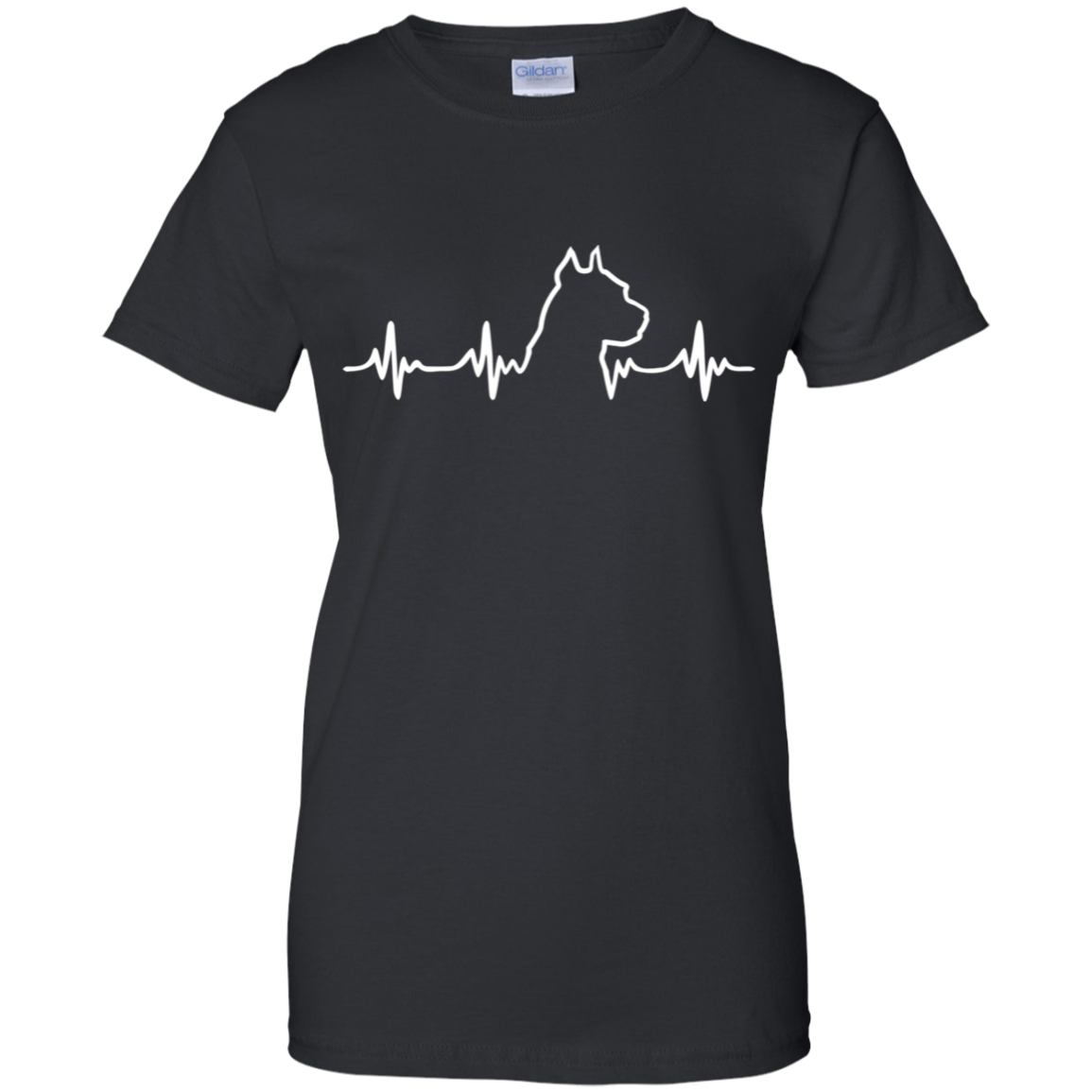 Pit Bull Heartbeat Ladies' T-Shirt