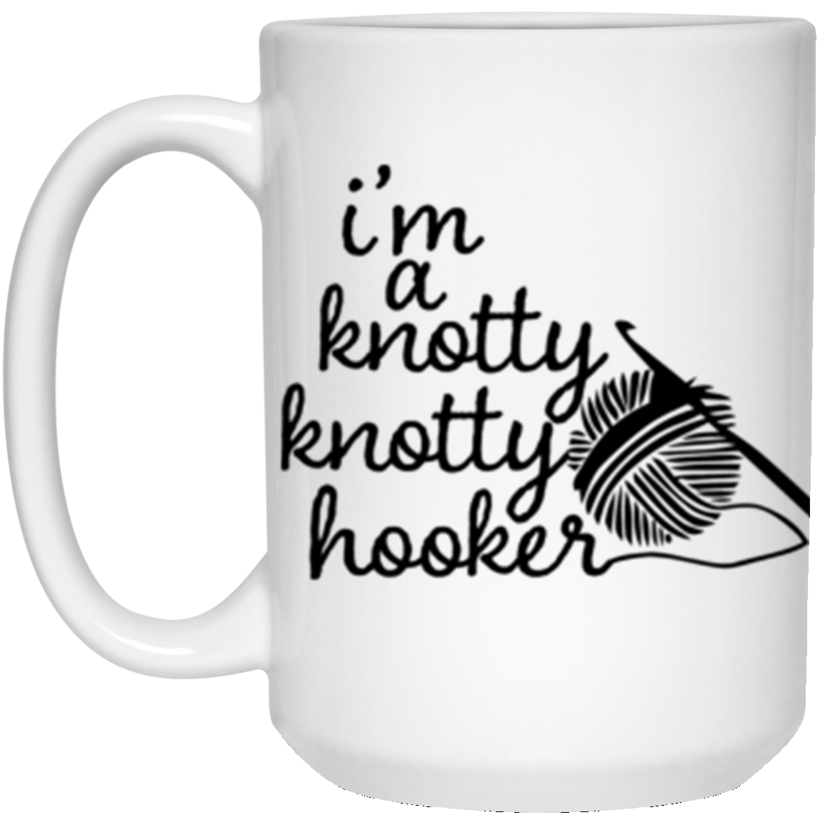 Knotty Knotty 15 oz. White Mug