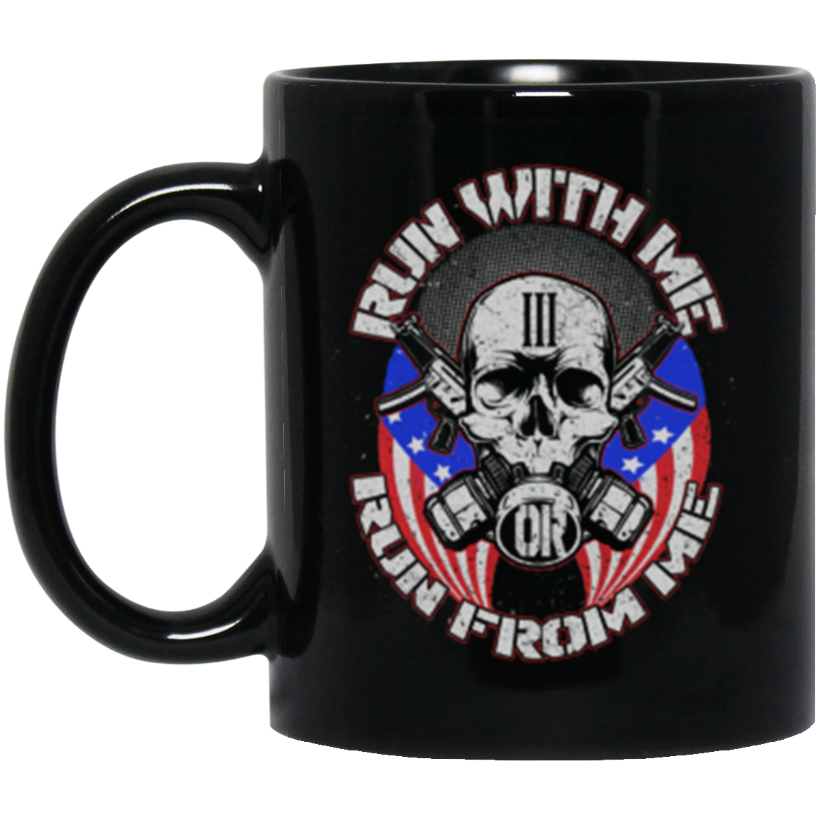 Run with me 11 oz. Black Mug