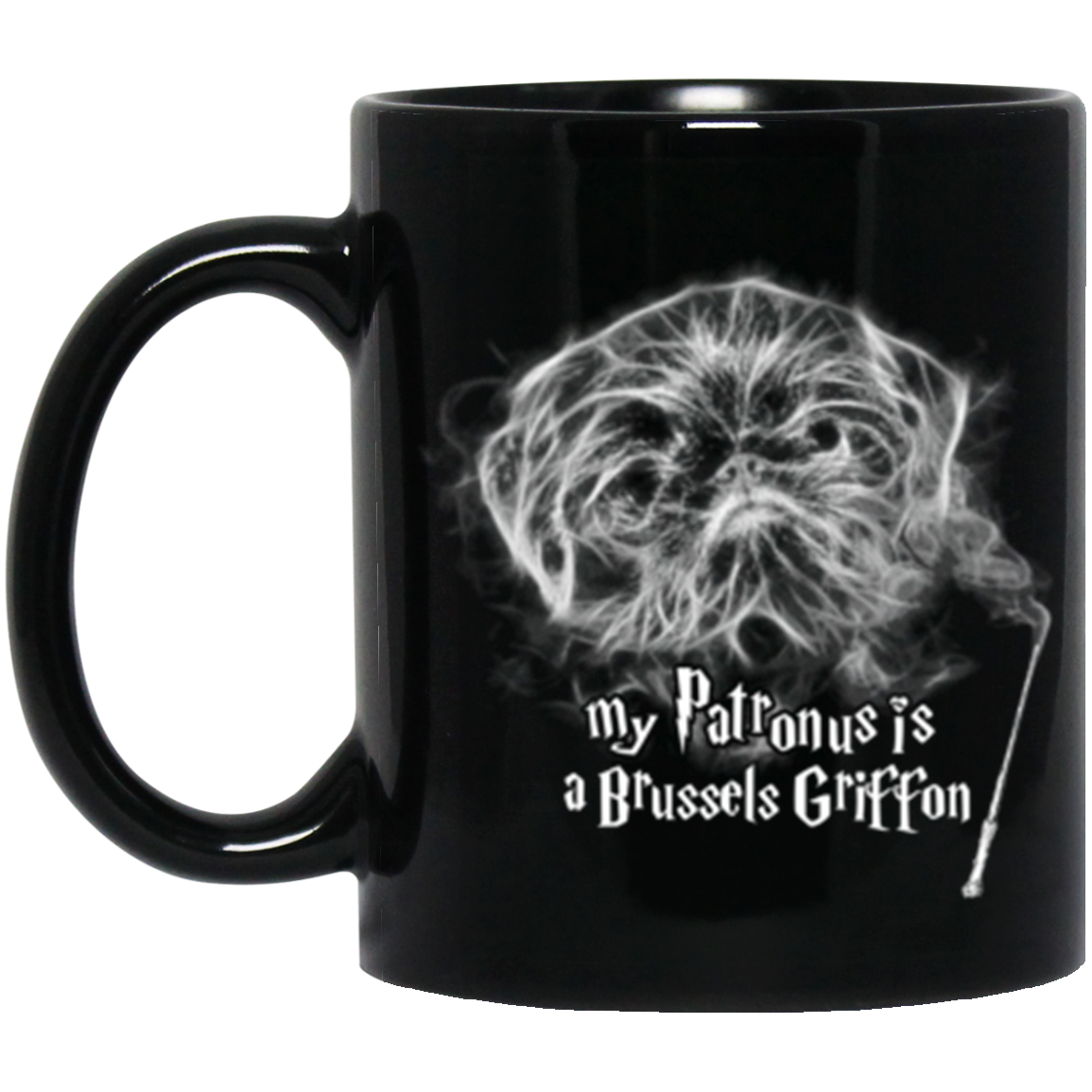 Brussels Griffon Patronus Black Coffee, Tea Mug