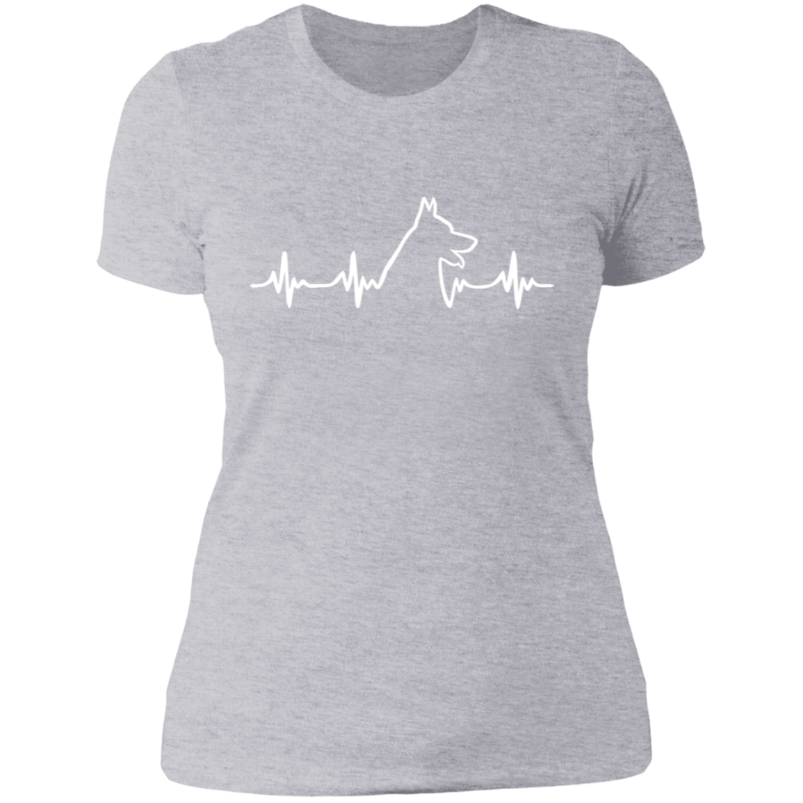 German Shepherd Heartbeat Ladies' T-Shirt