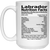 Labrador Retriever Nutrition Facts Coffee, Tea Mug