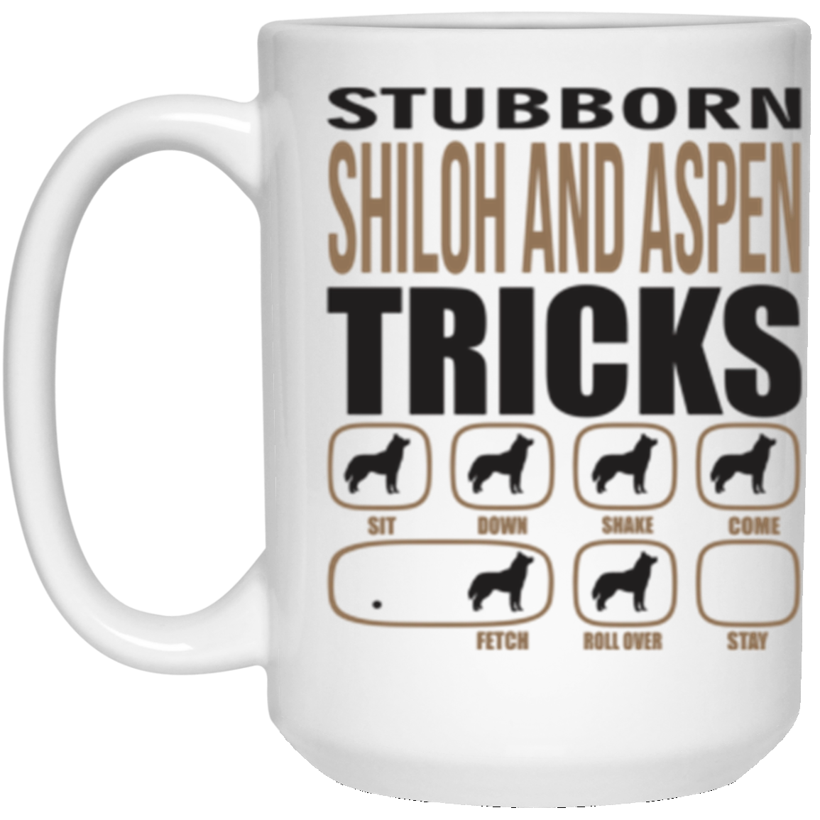 Shiloh and Aspen 15 oz. White Mug