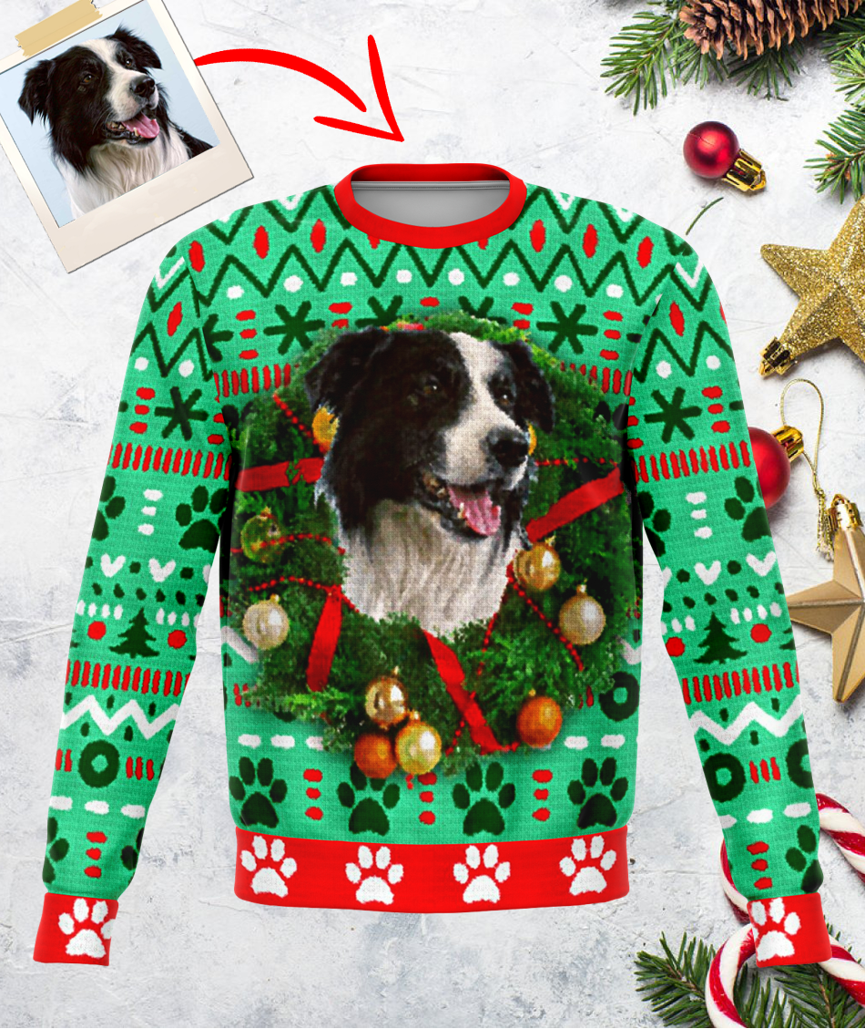 Personalized Border Collie Ugly Sweater