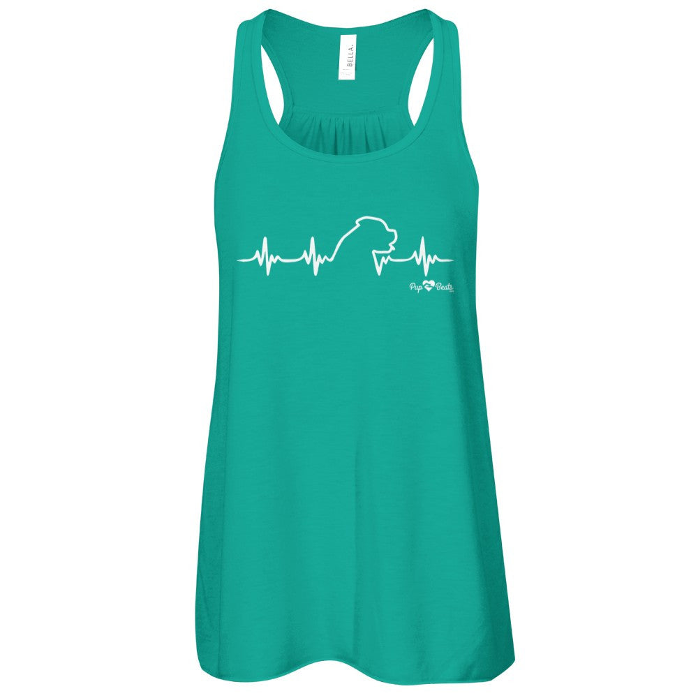 English Mastiff Heartbeat Flowy Racerback Tank